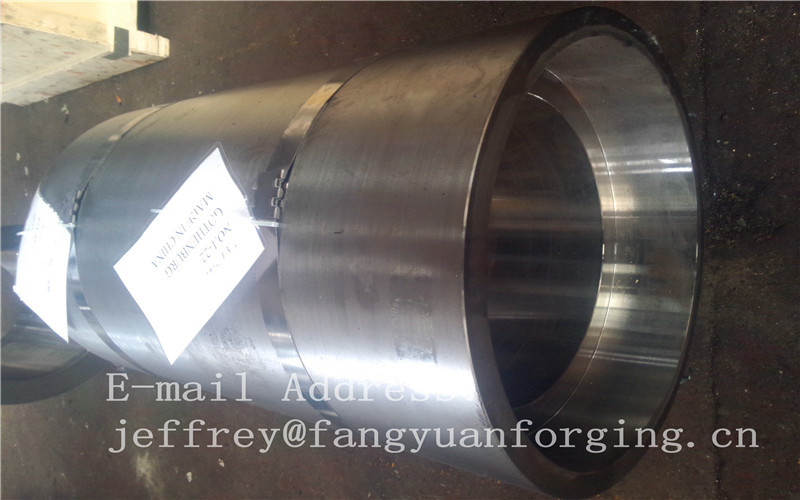 16Mo3 Baja Ditempa Cincin Forged Cylinder Flange Heat Treatment Dan machined