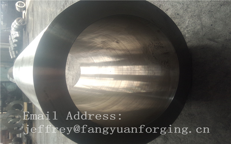 St52-3 ditempa baja cincin Hot Rolled Lengan Forged Cylinder 3000mm panjang