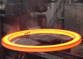 Permukaan Cerah Hot Forged St52 Q235 16Mn Steel Ring